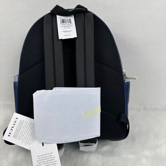 Coach Court Backpack In Signature Denim & Leather With Cherry Charm CZ77… - Picture 4 of 13